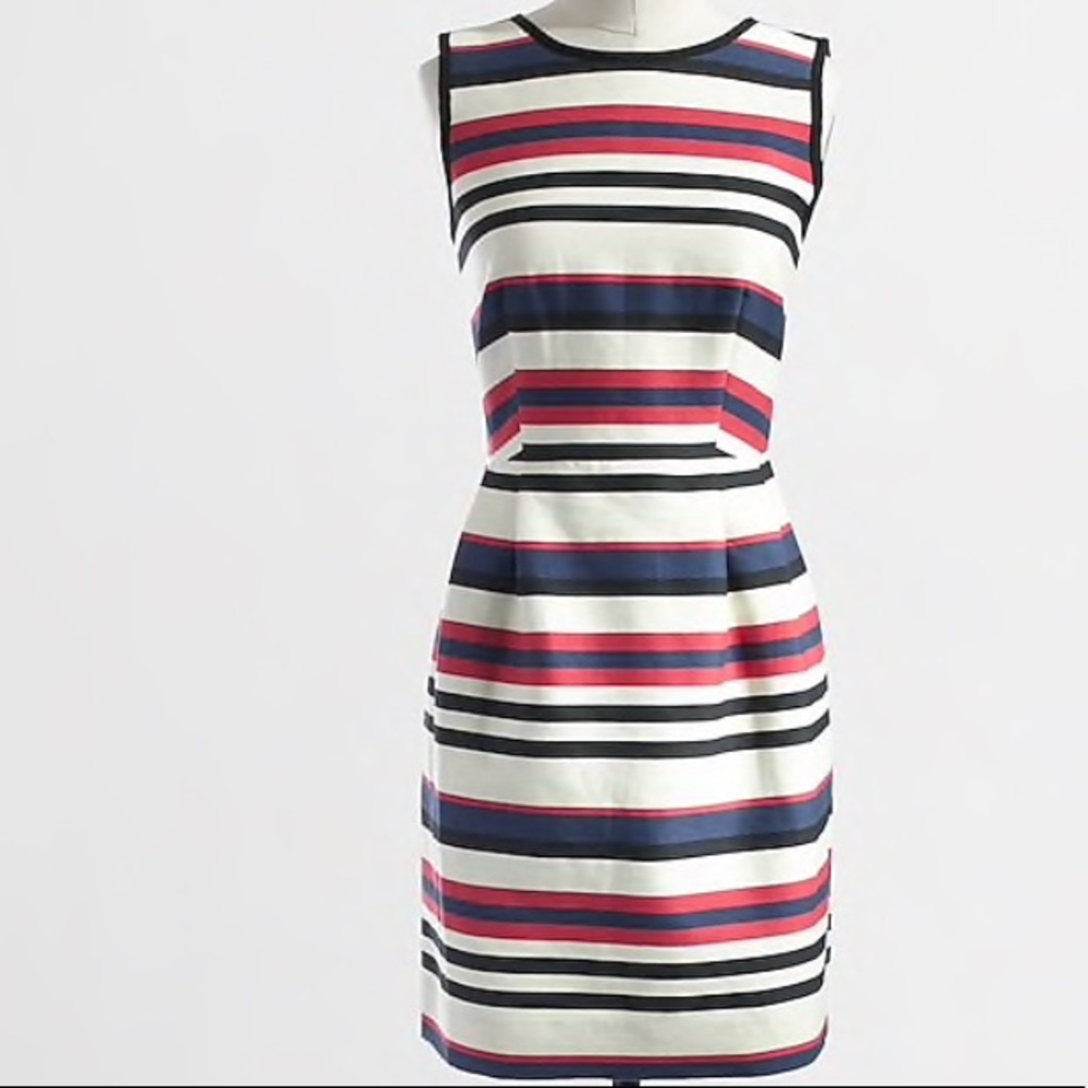 J. Crew Factory Multicolor Stripe Dress